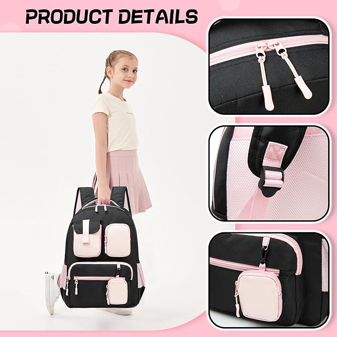 Cute Backpack for Girls Aesthetic Backpack School Backpack for Girls Backpack with Lunch Box Back to School Supplies