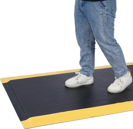 Anti Fatigue Mats Industrial 3' x 5' 15/16" Thick Ergonomic Standing Mat Commercial Kitchen Mat Heavy Duty Diamond Plate Shop Floor Mats Helps Relieve Back and Leg Soreness