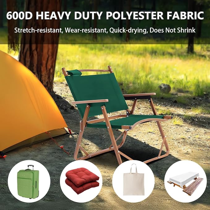 Waterproof Canvas Fabric by The Yard 58inch 600D Upholstery Material Polyester Fabric Outdoor Water Resistant Fabric for Sewing Chair Patio Cushion Purse Bag Interior, 15 Yard Green