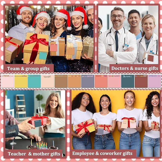 Yinder 24 Pcs Inspirational Sticky Notes Thank You Gift Motivational Sticky Note Pad Employee Appreciation Gift Bulk for Staff Coworker Teacher Nurse Office Groups 3 x 3'' (Thank You,Vintage Style)
