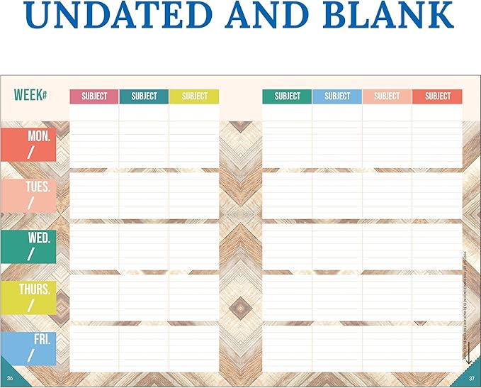 Carson Dellosa True to You Teacher Planner 2026-2027, Undated 8" x 11" Lesson Plan Book With Stickers, Class Schedule, Weekly Calendar School Supplies, Homeschool Essentials and Classroom Must Haves