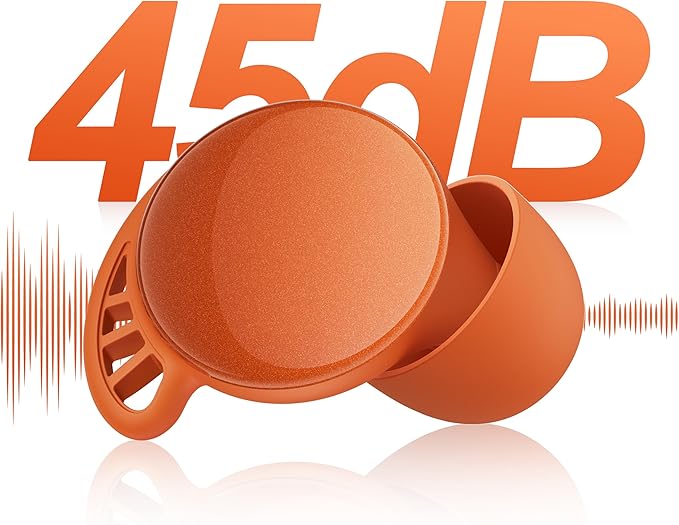 Ear Plugs for Sleeping 45dB Noise Cancelling Earplugs for Noise Reduction Reusable Silicone Ear Plugs with 8 Eartips Concert Earplug for Sleep, Snoring, Work,Study Fit Caramel