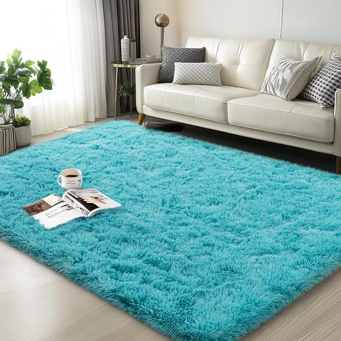 Mugorn Small Soft Shag Rugs for Bedroom, 3x5 Fluffy Area Rugs for Living Room