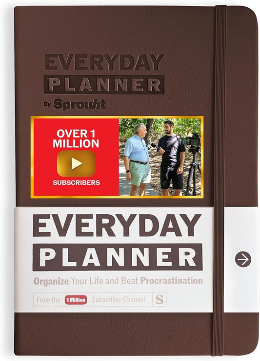 Undated Daily Planner | 90 Day Daily & Weekly Productivity Journal with Hourly Schedule, To Do List, Goal Tracker & Habit Tracker | ADHD Planner for Men & Women | Hardcover Agenda