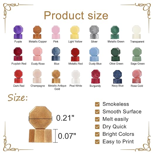 Yoption 360Pcs Dark Red Sealing Wax Beads with 2 Spoons and 4 Tea Candles for Wax Seal Stamps, Cards, Wedding Invitations, Wine Packaging, Gift Wrap, Envelopes