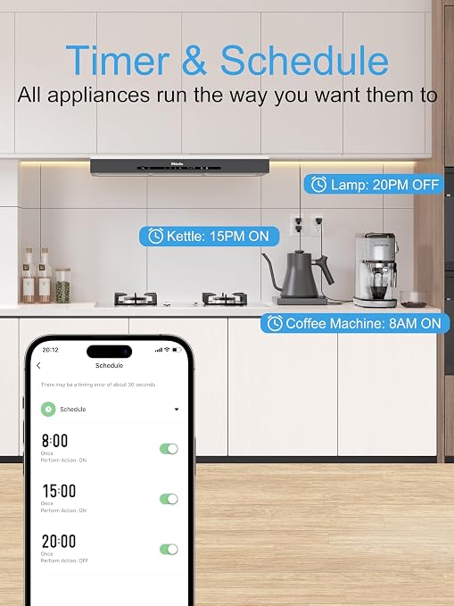 EIGHTREE Mini Smart Plug 𝟓𝐆𝐇𝐳 𝐖𝐢-𝐅𝐢 𝐂𝐨𝐦𝐩𝐚𝐭𝐢𝐛𝐥𝐞 𝟏𝟓𝐀, Smart Plugs That Work with Alexa & Google Home & SmartThings, Energy Monitor, Remote Control, Timer & Schedule, Wi-Fi Plugs