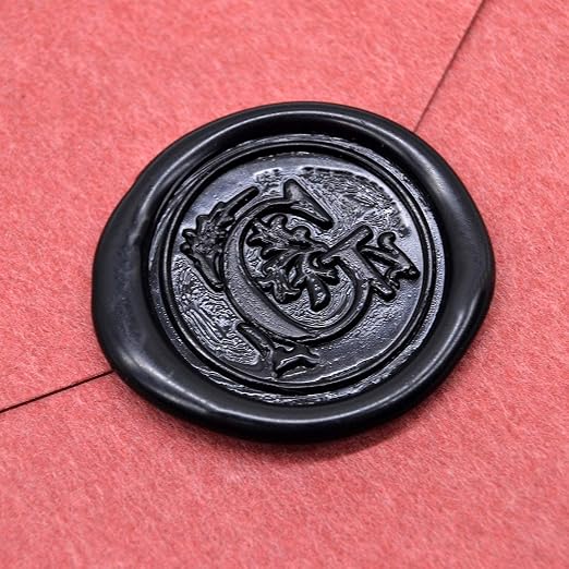 Medieval Initial Alphabet Wax Seal Stamp, Brass Head Wooden Handle, for Thanksgiving Card/Envelope/Gift Wrap/Wedding Engagement Party Invitation - Letter G