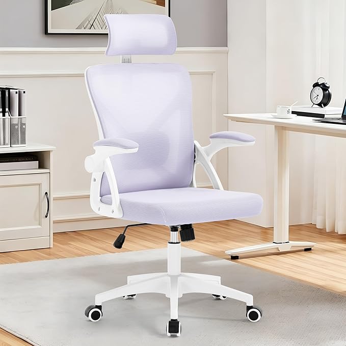 400 Lbs Mesh Ergonomic Office Chair, High Back with Lumbar & Headrest for Home Office