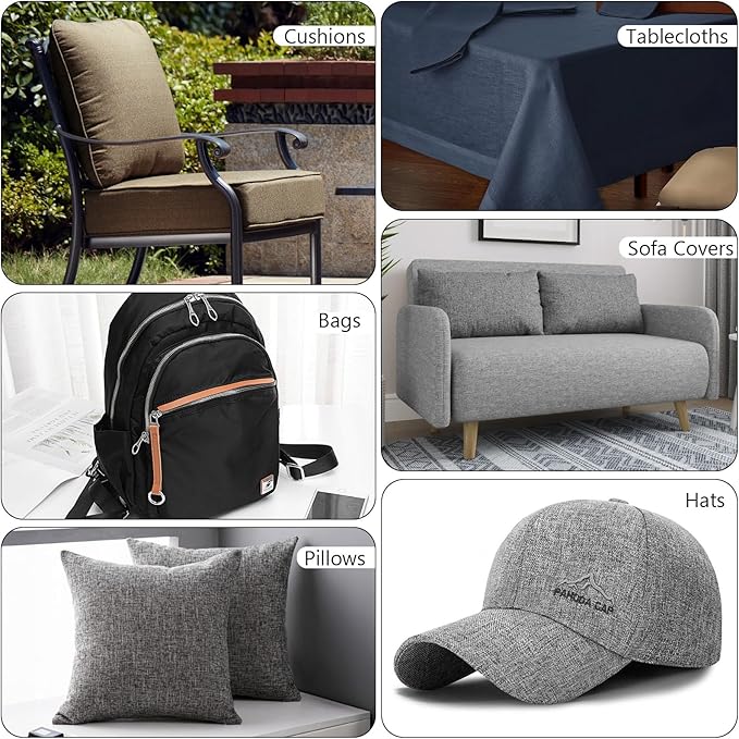 Waterproof Canvas Fabric by The Yard, 58inch 600D Upholstery Fabric Polyester Material Outdoor Water Resistant Material for Sewing Chair Patio Cushion Bag Sofa Seat Repair, 5 Yard Coffee