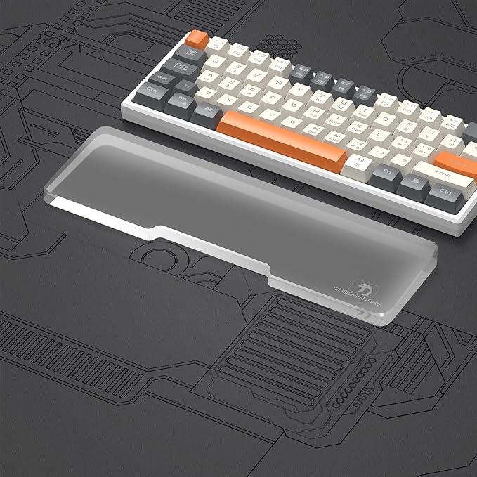 Acrylic Keyboard Wrist Rest - Mini 61Key Keyboard- Mechanical Keyboards Ergonomic Palm Rest for Computer Keyboard,Anti-Slip Base,Wrist Pad for Laptop,Office & Home-Easy Typing