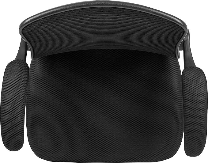 Flash Furniture Kelista Mid-Back Swivel Office Chair with Adjustable Seat Height, Ergonomic Mesh Desk Chair with Flip-Up Armrests, Black | Adjustable Foot Ring, Mid-Back, Flip-Up Arms, Mesh Back