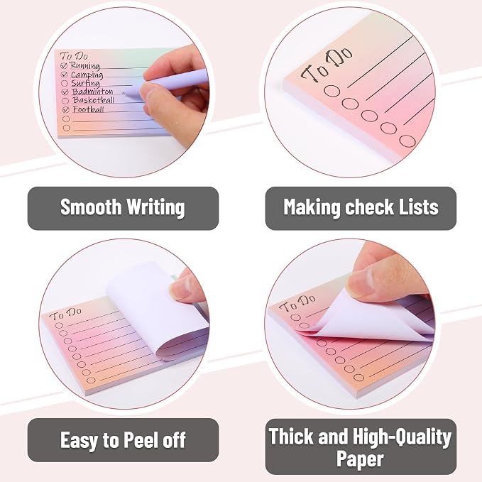 Mr. Pen- to Do List Sticky Notes, 3"x4", 18 Pads, 900 Sheets | Lined Checklist Sticky Pads with Smooth Writing, Easy Peel-Off, Thick Paper for Planning, Office, School & Daily Tasks