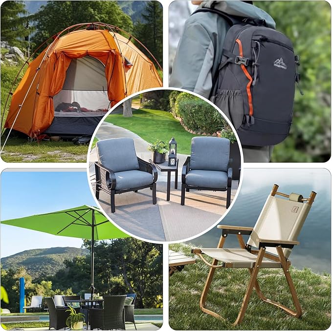 Waterproof Canvas Fabric by The Yard 58inch 600D Upholstery Material Polyester Fabric Outdoor Water Resistant Fabric for Sewing Chair Patio Cushion Purse Bag Interior, Pre Cut 2 Yard Navy Blue