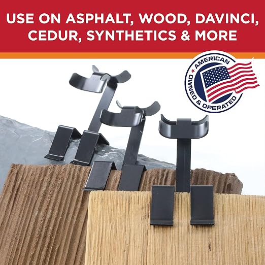 Roof Clips, Safe for Heat Tape, Electric Cable & Roof Heat Cable Installation, Prevents Roof Damage, Easy Nail-Free Outdoor Cable Clips, Your Ultimate Cable Clip (.625-25 Pack)