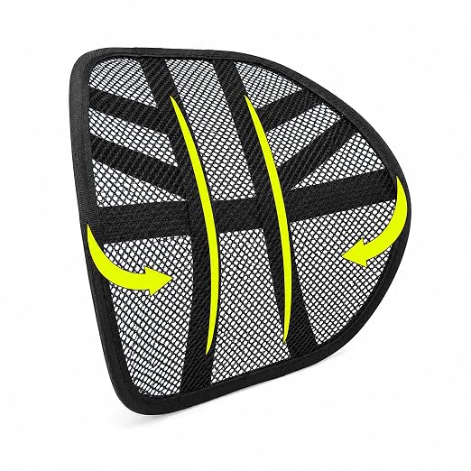 Lumbar Back Support | Adjustable Breathable Mesh Ergonomic Car Seat Home Office Desk Chair Pain Relief Cushion (Lumbar Support, 1, Pieces)