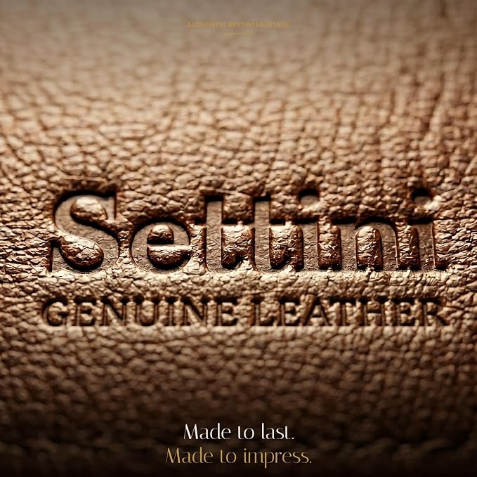 SETTINI Genuine Leather Portfolio Professional Organizer Padfolio – Resume Folder – Stylish Document Folio with Business Card Holder – Gift Portfolio for Men & Women - Birthday Gifts