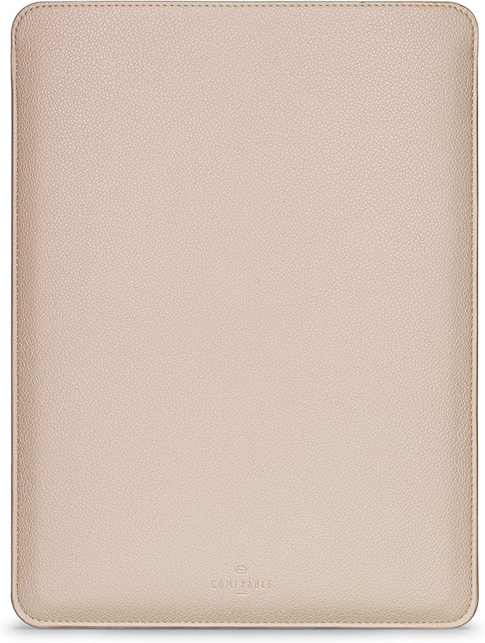 Comfyable Laptop Sleeve 13 Inch Precisely Compatible with MacBook Air M5 2026 & MacBook Pro/Neo A18, Faux Leather Cover Case, Sand