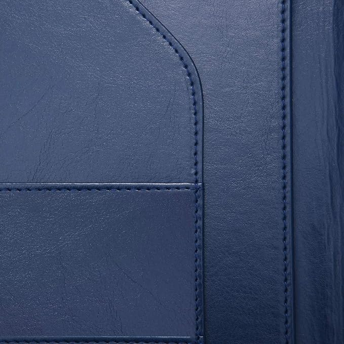 Padfolio Clipboard Folder Portfolio, Mymazn Faux Leather Folder Storage Clipboard with Cover for 8.5 x 11 Legal Pad A4 Refillable Folio Conference Writing Notepad (Blue)