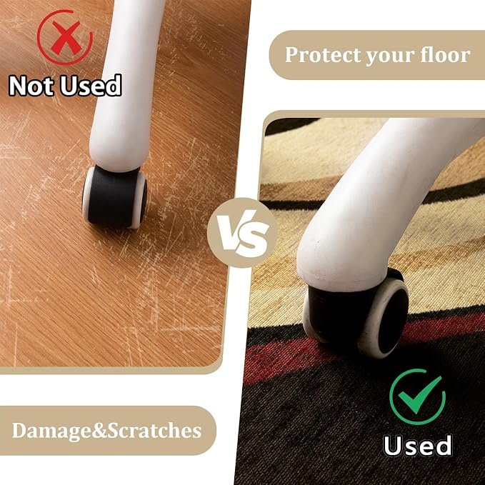 Office Chair Mat for Hardwood Floor, 72"x48" Easy Glide Computer Desk Mat Protector for Rolling Chair Under Desk Rug Nonslip Backing, Machine Wash, (Modern)