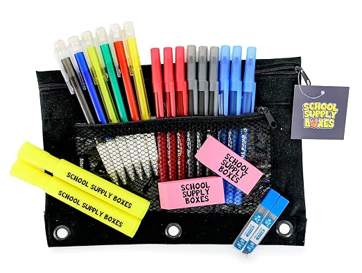 School Supply Boxes | STEM Class Bundle (1 Box) | Back to School Essentials Kit for Students & Teachers | Includes a Calculator, Graph Ruled Filler Paper, a Protractor, & More