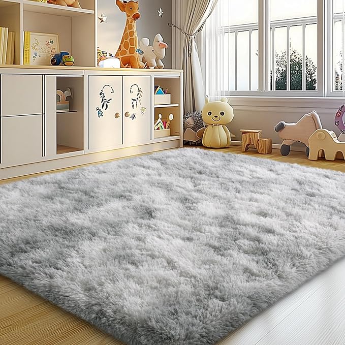 Mugorn Small Soft Shag Rugs for Bedroom, 4x6 Fluffy Area Rugs for Living Room