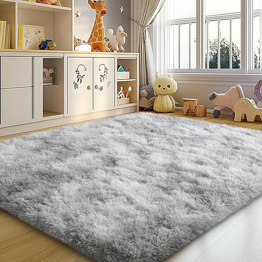 Mugorn Small Soft Shag Rugs for Bedroom, 4x6 Fluffy Area Rugs for Living Room