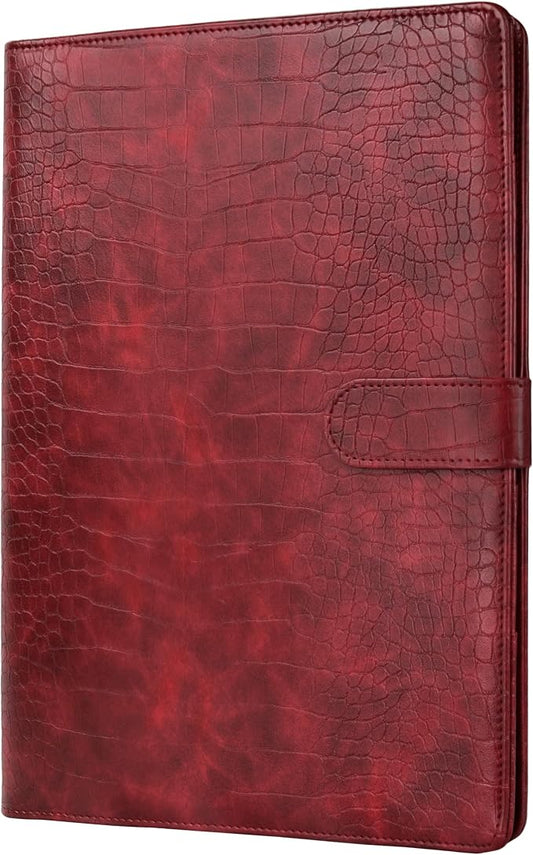 Clipboard Folder Padfolio, Mymazn Writing Portfolio Faux Leather Clipboards with Cover for Legal Pad Holder Letter Size A4 8.5 x 12 for Business Conference Notepad Clip Boards