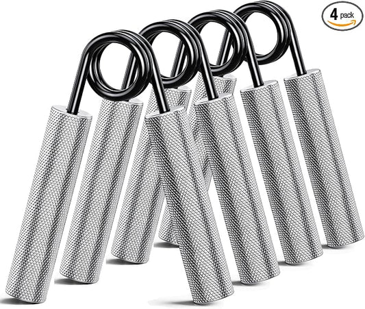 ZEAGUS Grip Strength Trainer 4 Pack,50LB-200LB Metal Hand Grip Strengthener,Non-Slip Heavy-Duty Forearm Exerciser,Hand Gripper for Muscle Building and Hand Rehabilitation Exercising