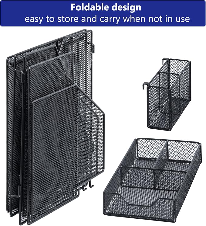 Topwey Desk Organizers and Acceessories for Office School Study | 2-Tier Paper, Letter Tray, 1 Drawer and 2 Pen Holder