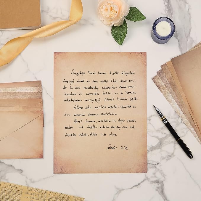 Mr. Pen- Stationery Writing Paper Set with Envelopes, 8.55" x 11" | 30 Letter Sheets & 18 Envelopes, Smooth Printable Letter Paper for Handwritten Notes, Personal Letters, Invitations