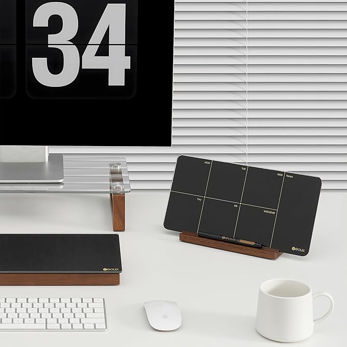 Desktop Black Glass Weekly Planner Dry Erase Whiteboard with Detachable Wood Stand,Small Portable Week Calendar to Do List White Board 12x6 for Office, Home, Schools, Marker&Eraser Included, Yeoux | Detachable Wood Stand, Small Portable, Week Calendar ...