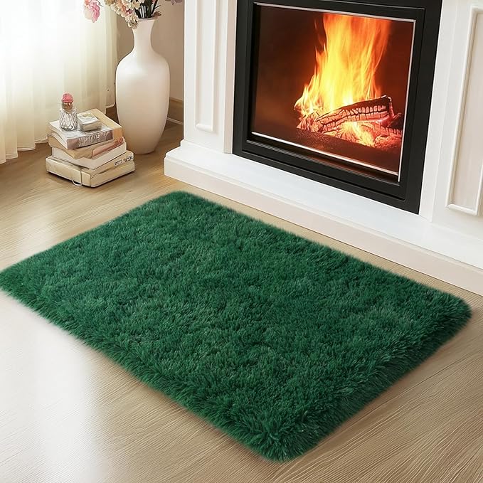 Mugorn Small Soft Shag Rugs for Bedroom, 2x3 Fluffy Area Rugs for Living Room
