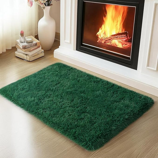 Mugorn Small Soft Shag Rugs for Bedroom, 2x3 Fluffy Area Rugs for Living Room