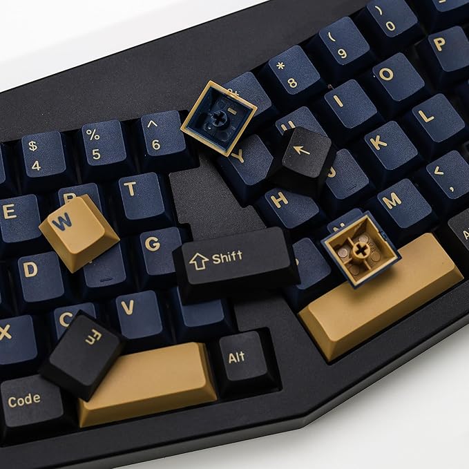 Blue Samurai PBT Double Shot Custom Keycap Set,174 Keys Retro Gaming Key Caps Cherry Profile Keycaps for 61/64/68/84/87/100/104/108 Mechanical Keyboard