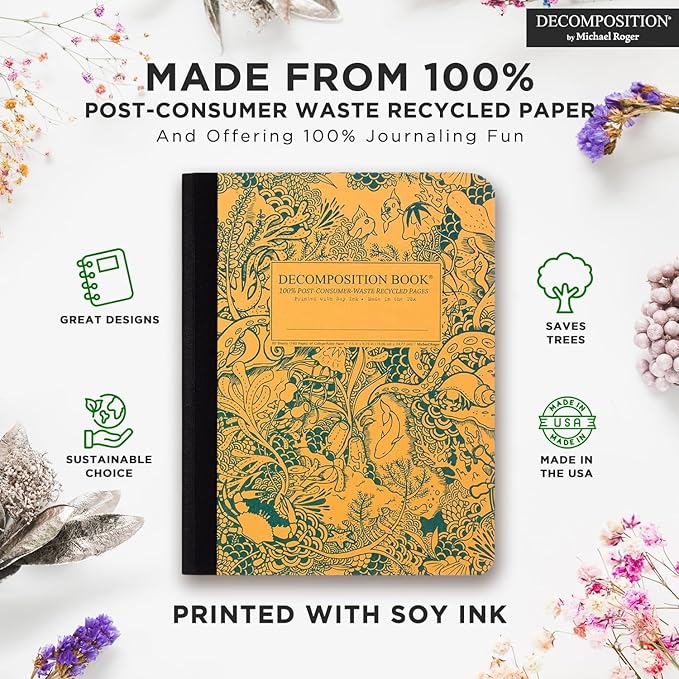 Under the Sea Decomposition Book: College-Ruled Composition Notebook With 100% Post-Consumer-Waste Recycled Pages