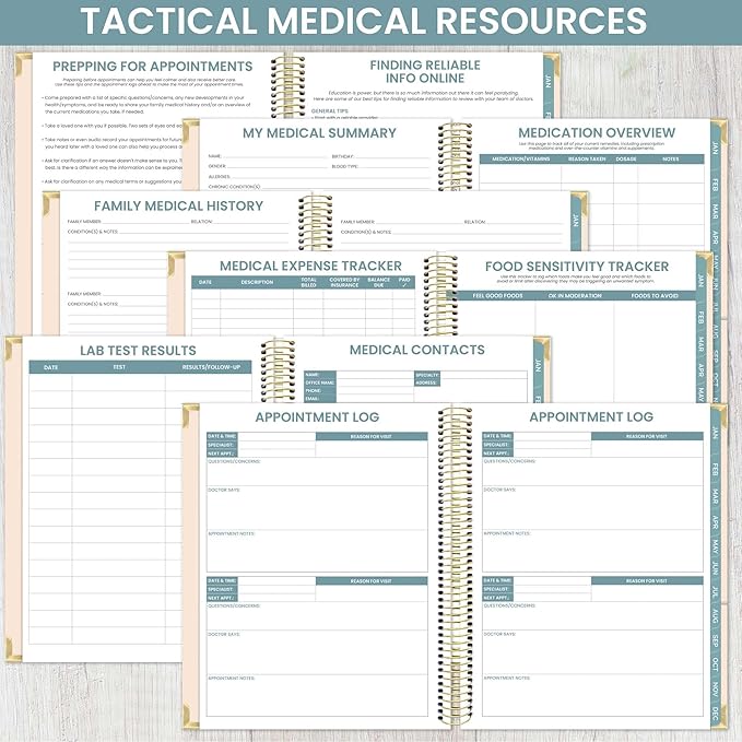 bloom daily planners Undated Chronic Illness Medical Planner & Journal - 12 Month Pain & Symptom Tracker, Mood & Medication Log, Appointment Organizer (7” x 9”)- You Are Stronger Than You Think