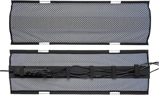 Perfect POSTURE Mesh Cable Organizer – Under Desk Cable Management with Adjustable Straps, Flexible Mesh, Easy-Access Design, & Standing Desk Compatible – 37.4” (White)