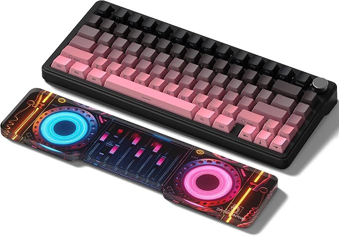 Punk Acrylic Keyboard Wrist Rest - Compact 60% Keyboard- Mechanical Keyboards Ergonomic Palm Rest for Computer Keyboard,Anti-Slip Base,Wrist Pad for Laptop,Office & Home-Easy Typing