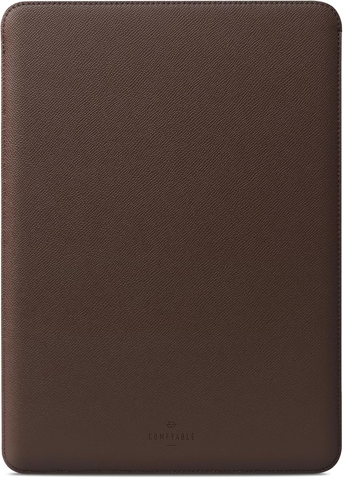 Comfyable Laptop Sleeve 14 Inch Precisely Compatible with MacBook Pro M5 M4 M3 M2 Pro/Max 2026-2021, Faux Leather Cover Case, 14 in, Coffee