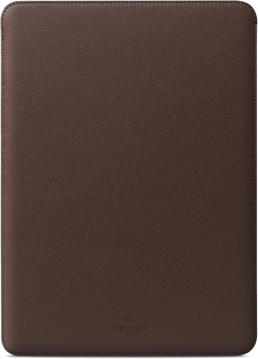 Comfyable Laptop Sleeve 14 Inch Precisely Compatible with MacBook Pro M5 M4 M3 M2 Pro/Max 2026-2021, Faux Leather Cover Case, 14 in, Coffee