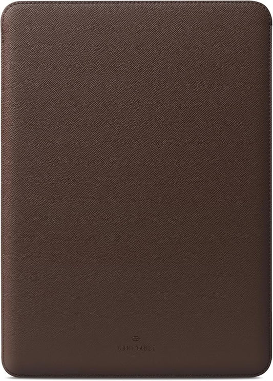 Comfyable Laptop Sleeve 13 Inch Precisely Compatible with MacBook Air M5 2026 & MacBook Pro/Neo A18, Faux Leather Cover Case, Coffee