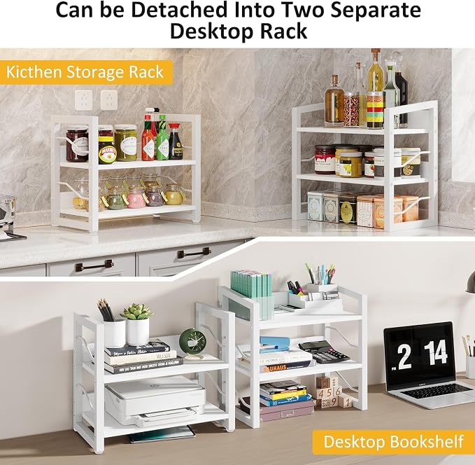 Hosfais Small Bookshelf with Drawer - 4-Tier Wood Book Shelf Industrial Narrow Bookcase Storage Organizer Metal Stackable Shelves for Desktop Bedroom Living Room Home Office (White)