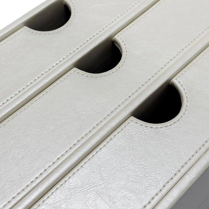 UnionBasic Document Organizer, 3-Drawer File Cabinet Document Storage Box, Office Desktop Filing Organizer, Creamy White