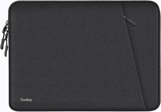 Laptop Sleeve Case 13.3 inch, Shockproof Protective Computer Cover with Accessories Pocket, Portable Laptop Bag Compatible with MacBook Air/Pro 13-13.3 inch, Compatible for MacBook Pro 14 inch, Black | Shockproof