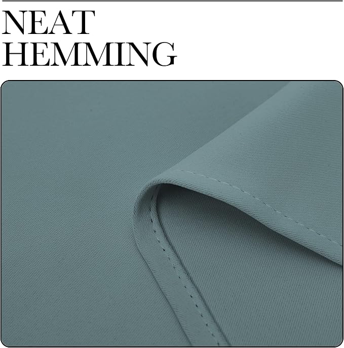 NICETOWN Room Darkening Curtains for Bedroom, Greyish Blue Thermal Insulated Drapes 72 inches Long for Office, Loft, Guestroom (1 Panel, 70" Wide per Panel)