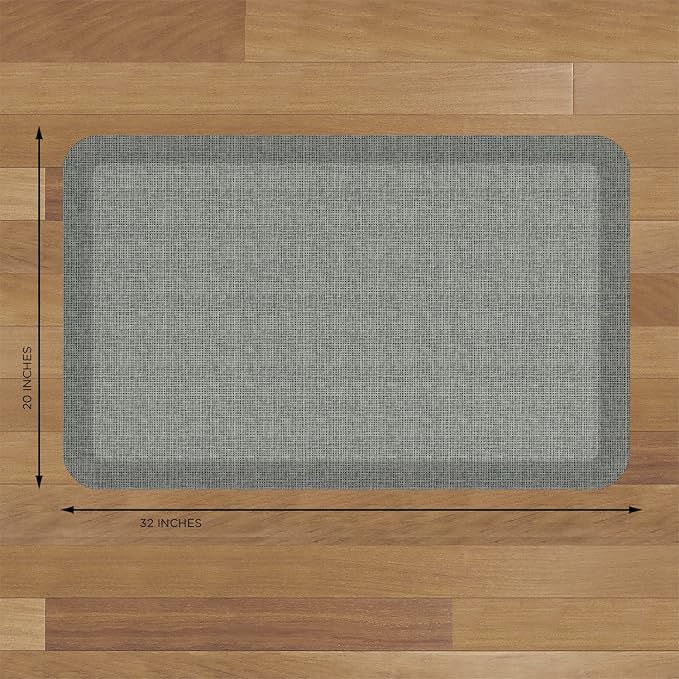 NewLife by GelPro Decorative Foam Floor Mat, 20" x 32", Tweed Grey Goose