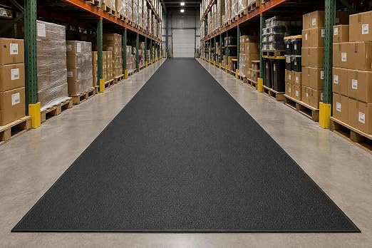 Guardian 24046001 Soft Step Anti-Fatigue Floor Mat, Vinyl, 4'x 60', Black