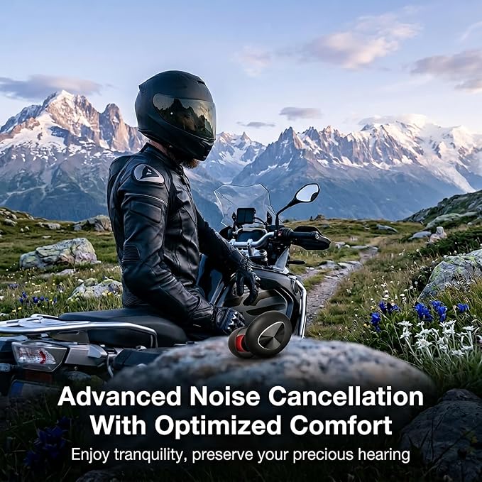 Motorcycle Ear Plugs Wind Noise Canceling Earplugs for Sleep Earbuds Safety for Work High Fidelity Reusable Motorbike Reduction Inflatable for Concert Tapones para Oídos para El Ruido