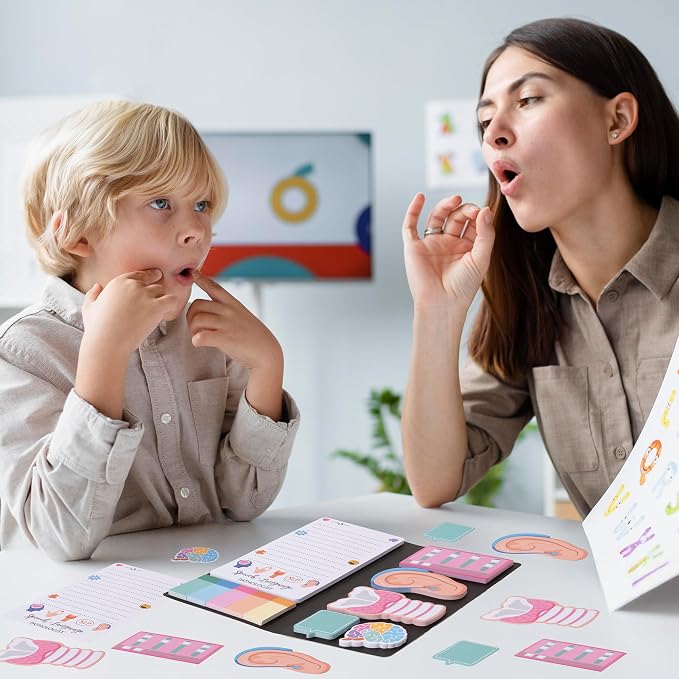 B1ykin Cute Sticky Notes Set - It’s A Good Day To Help Tiny Humans Communicate Self-Stick Notes Pad, 550 Sheets Writing Memo Pages Sticky Notepad for Teacher Appreciation Gifts for School Office (SLP)