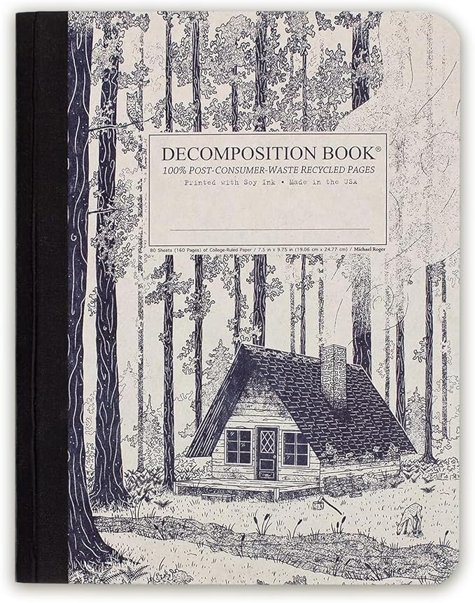 Decomposition Redwood Creek College Ruled Composition Notebook - 9.75 x 7.5 Journal with 160 Lined Pages - Notebooks for School Supplies, Home & Office - 100% Recycled Paper - Made in USA